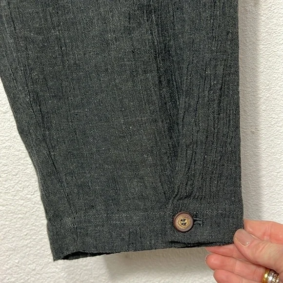 Poetry NWT Charcoal Linen/Cotton Tapered Pant Size US12